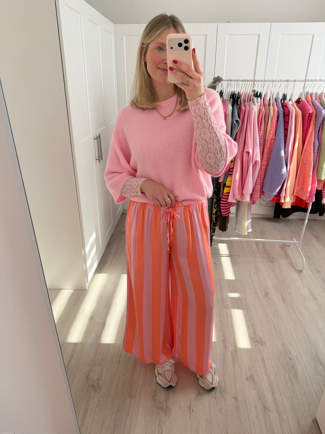 Shiny Bold Striped Hose