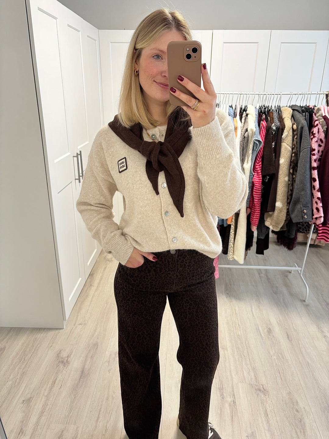 Brown Leoprint Jeans