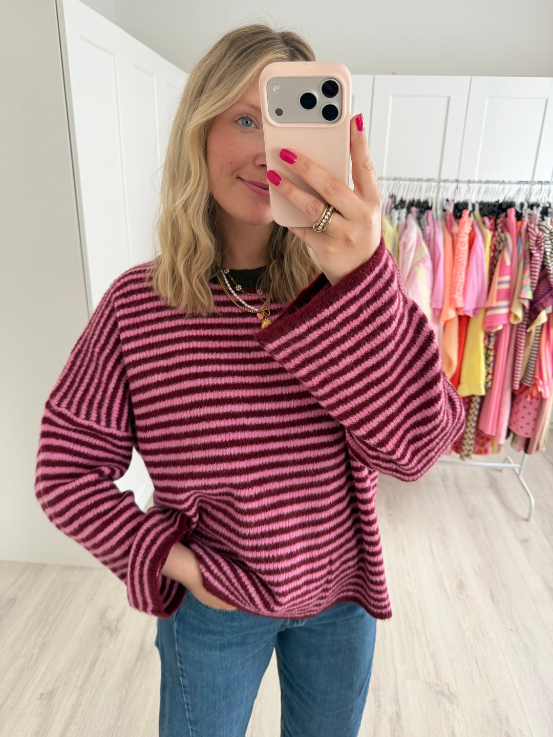 Bow Stripes Pullover