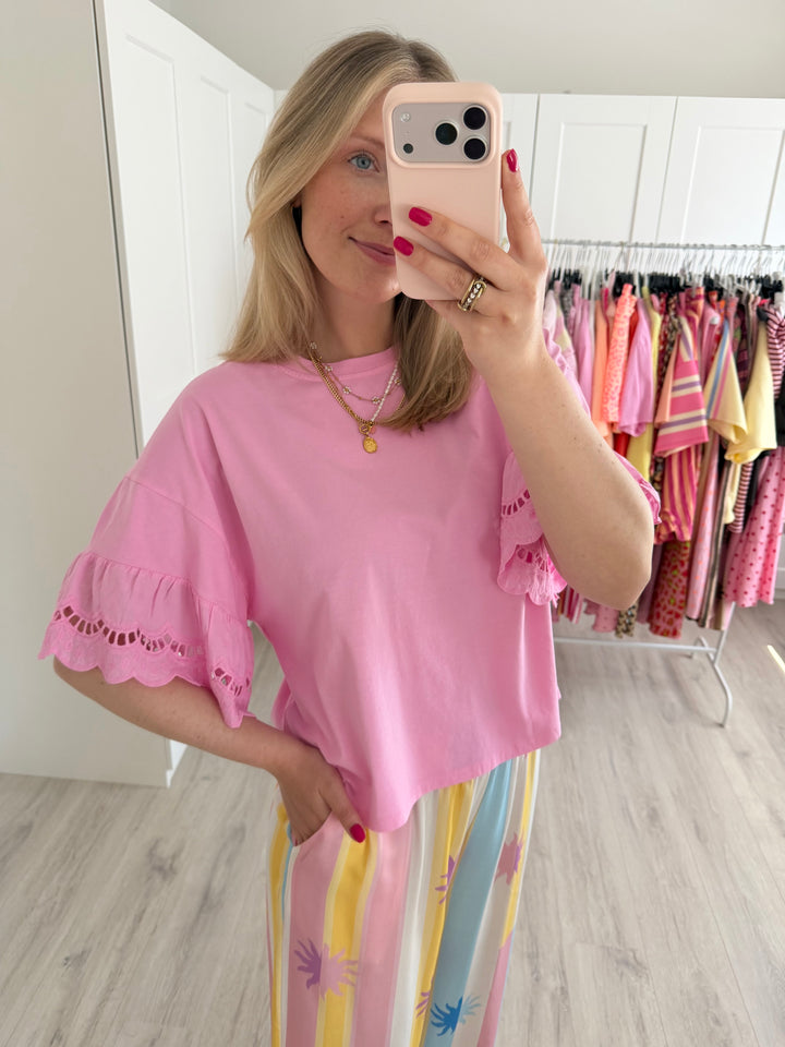 Lace Cotton T-Shirt