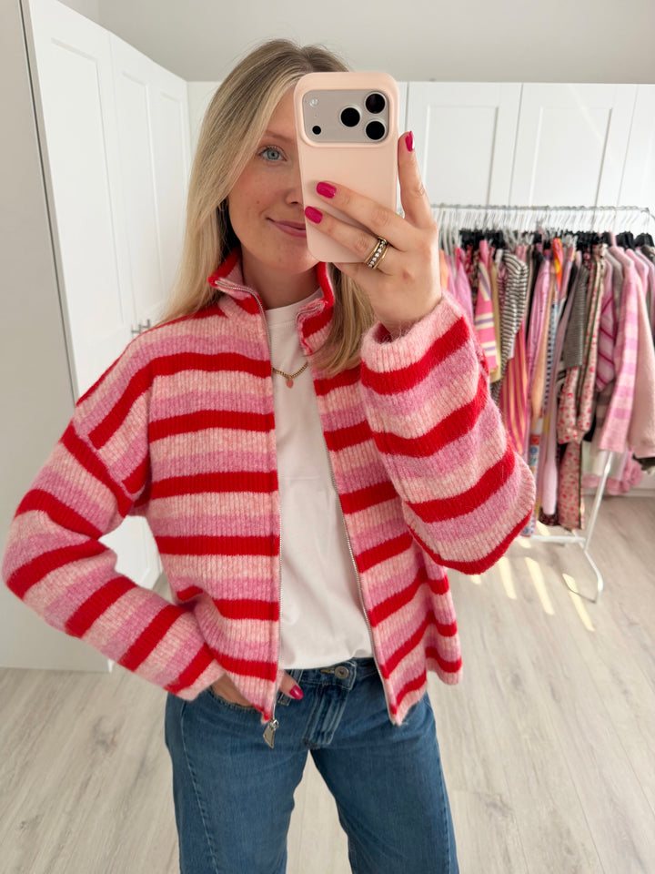 Rainbow Zipper Cardigan
