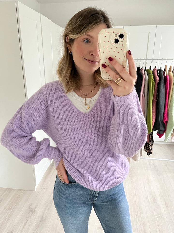 Pullover Fluffy - Flieder