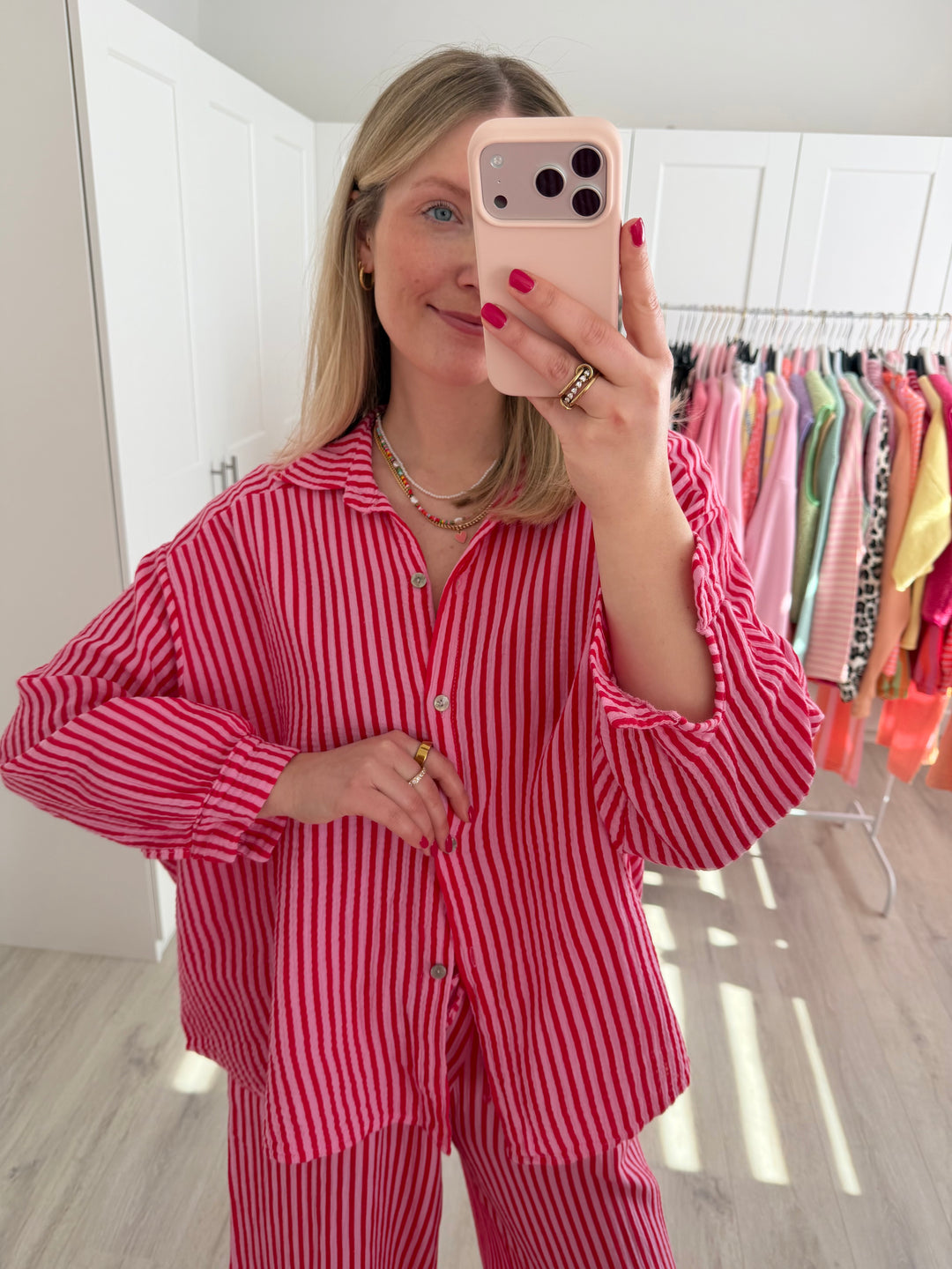 Musselinbluse Happy Stripes