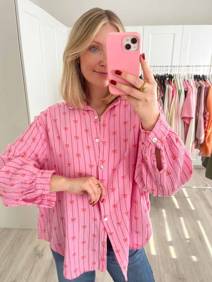 Musselinbluse Cute Bows