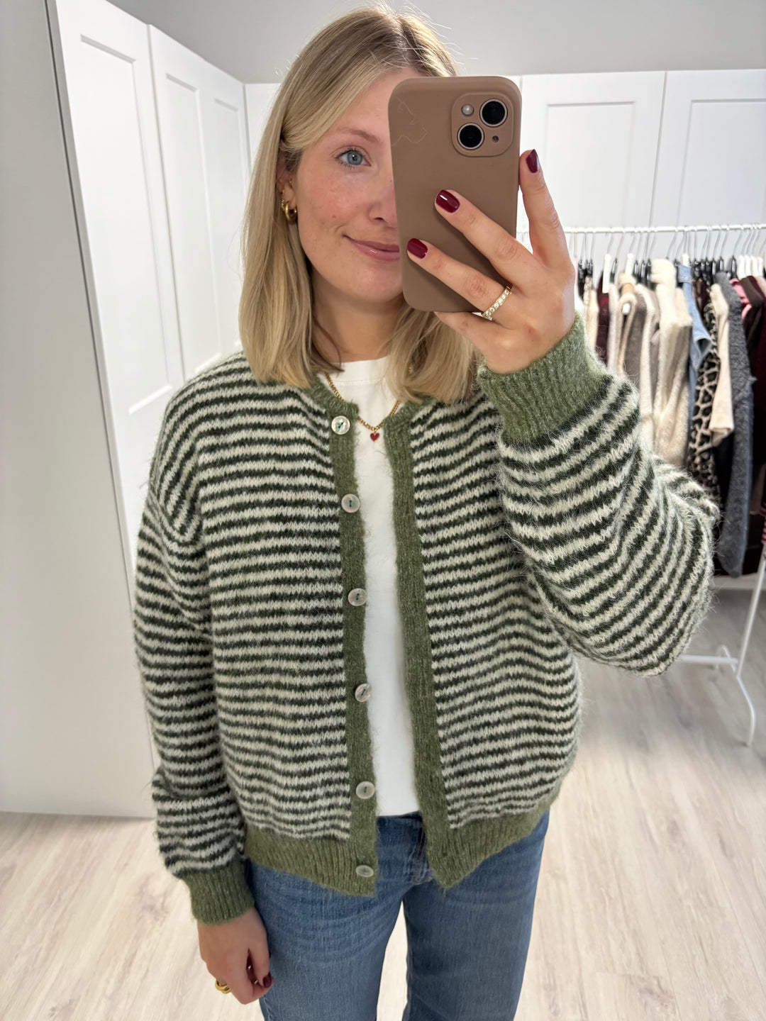Supersoft Striped Cardigan