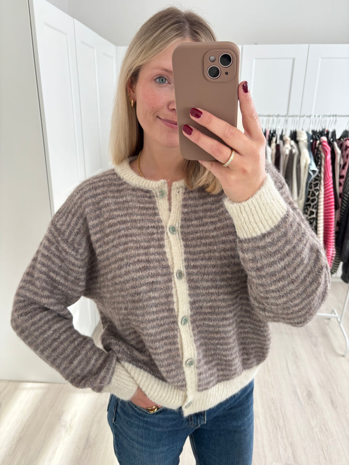 Supersoft Striped Cardigan