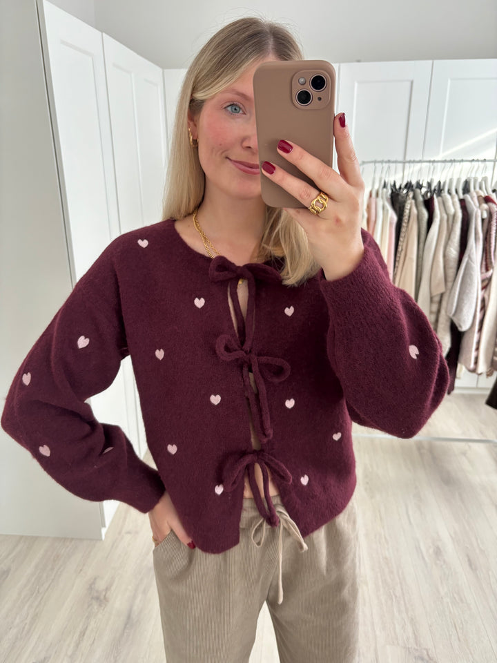 Bow Cardigan Hearts