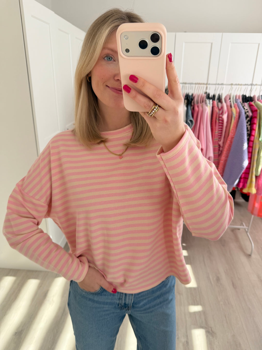 Happy Stripes Sweater (kurz)