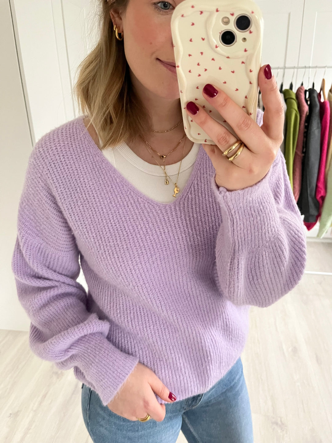 Pullover Fluffy - Flieder