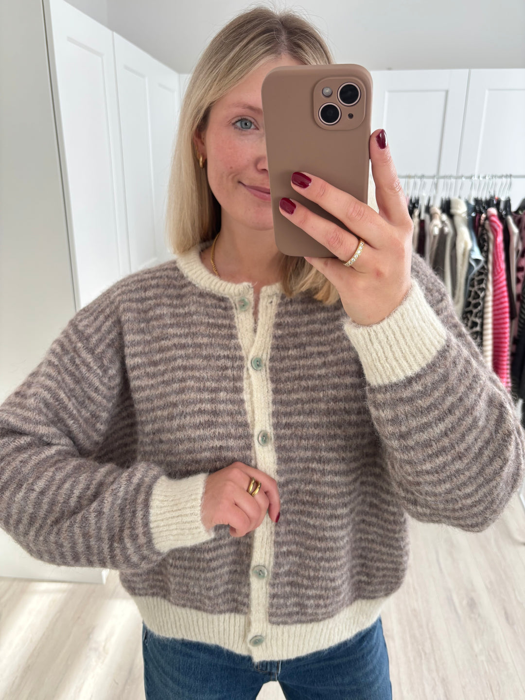 Supersoft Striped Cardigan