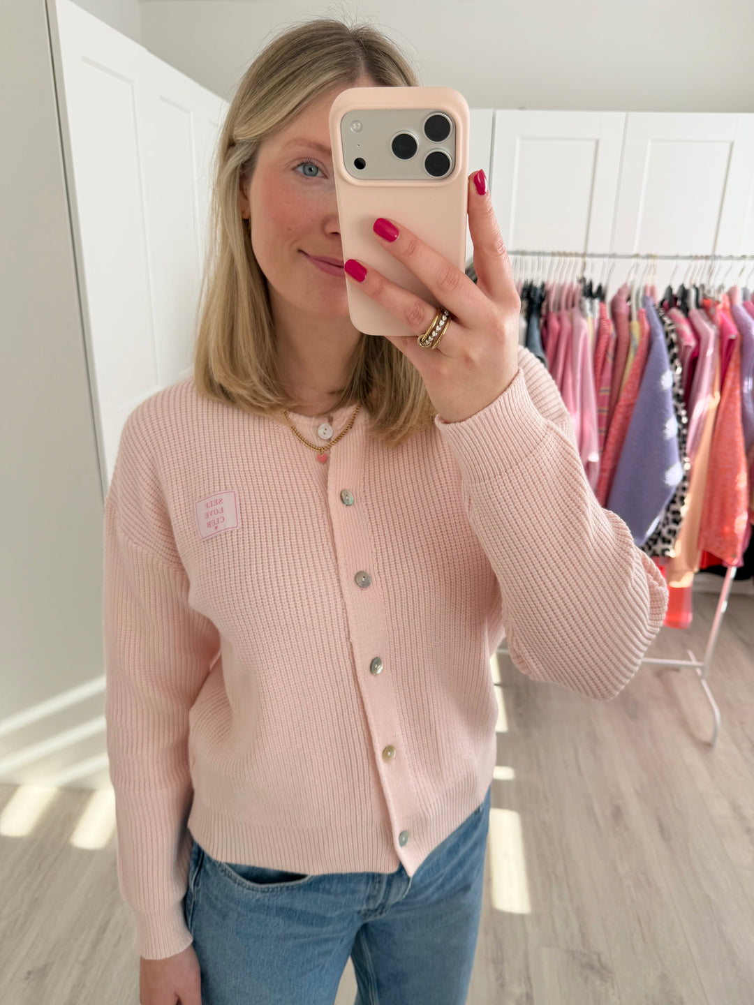 Self Love Club Ripped Cardigan