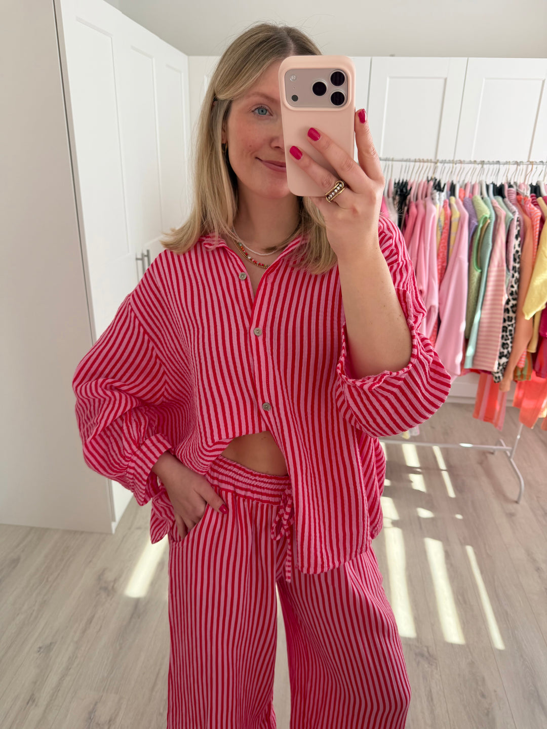 Musselinbluse Happy Stripes
