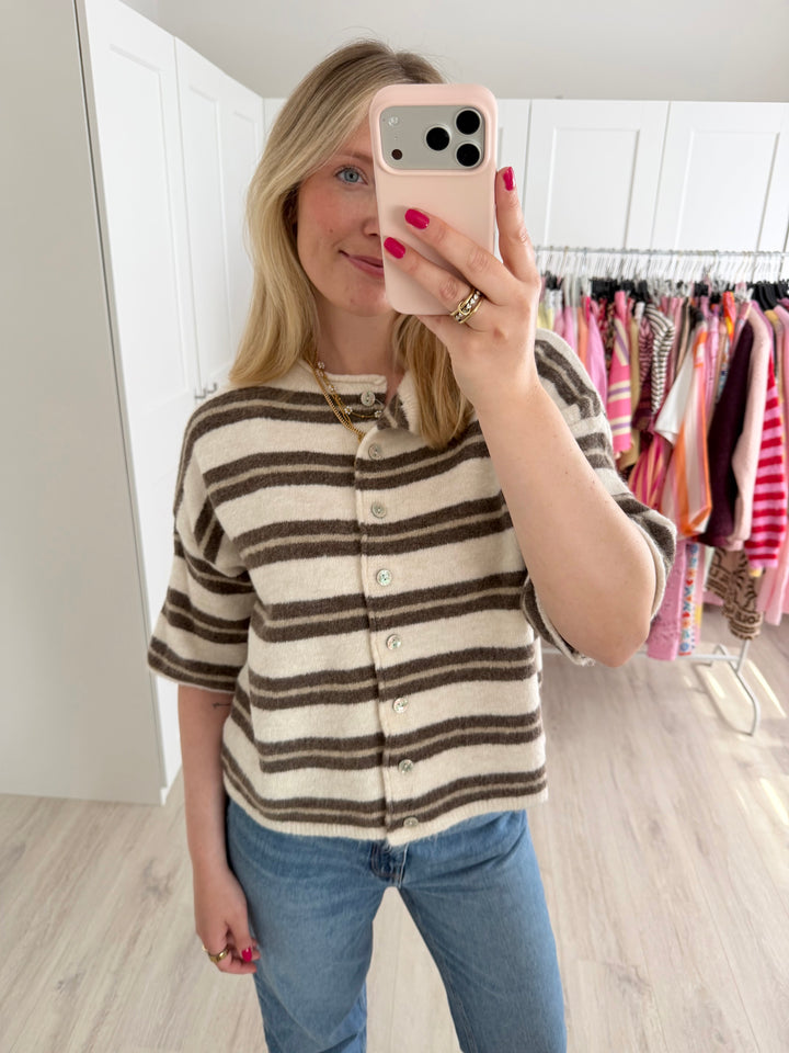 Soft Striped Cardigan