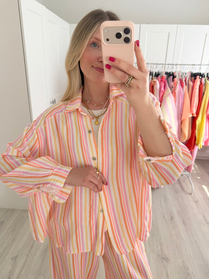 Musselinbluse Happy Stripes