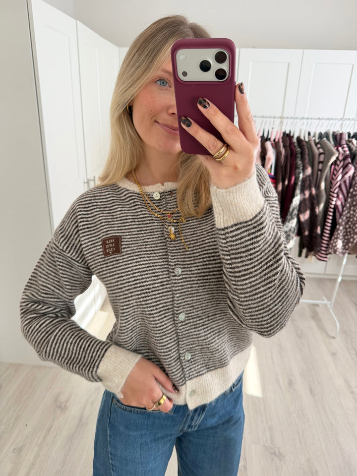 Self Love Club Striped Cardigan