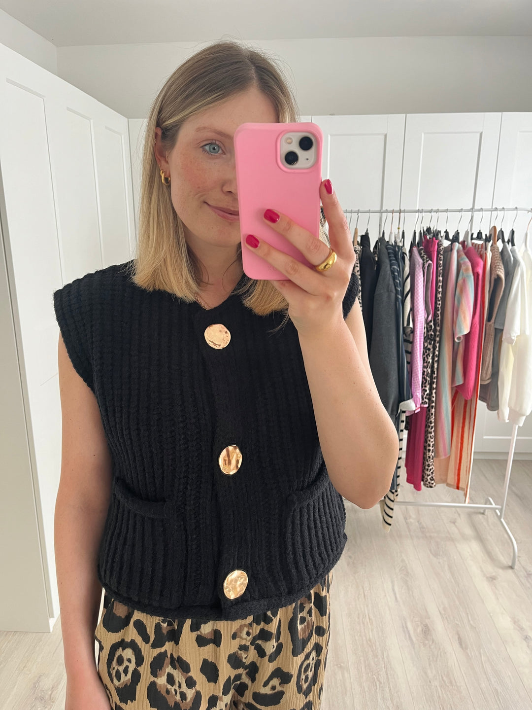 Strickweste Delicate - Schwarz