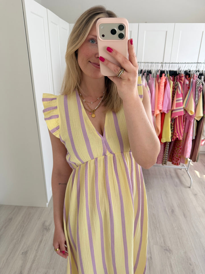 Bold Stripes Musselinkleid