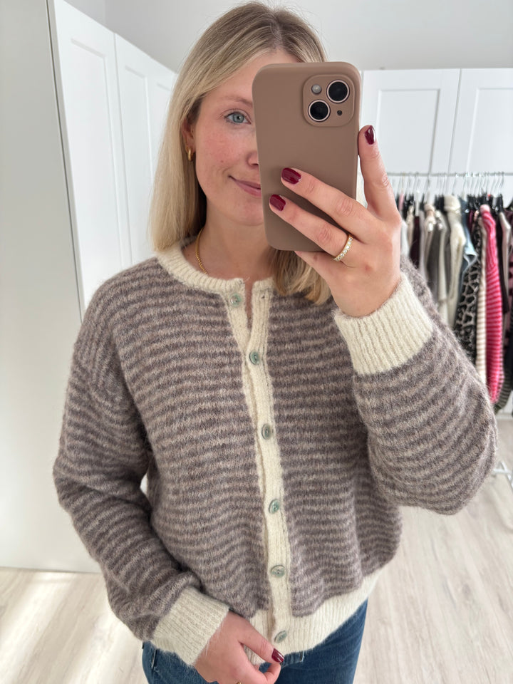 Supersoft Striped Cardigan