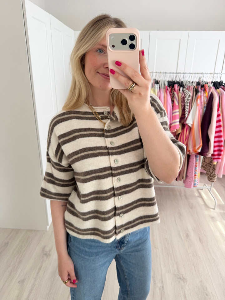 Soft Striped Cardigan