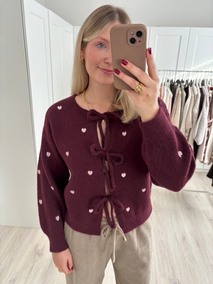 Bow Cardigan Hearts