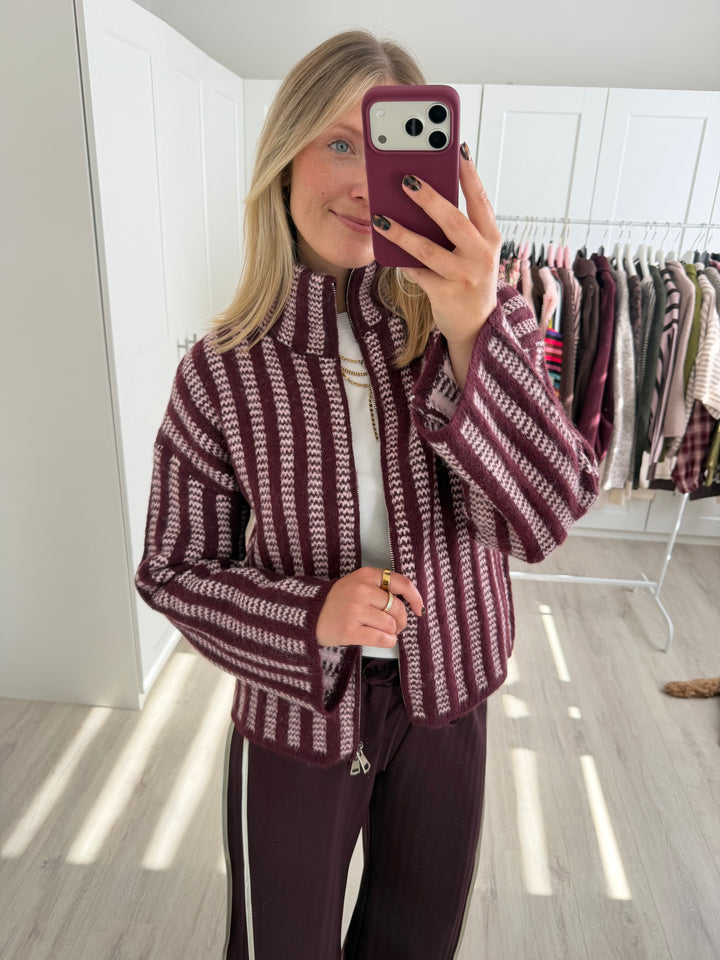 Knit Zipper Cardigan