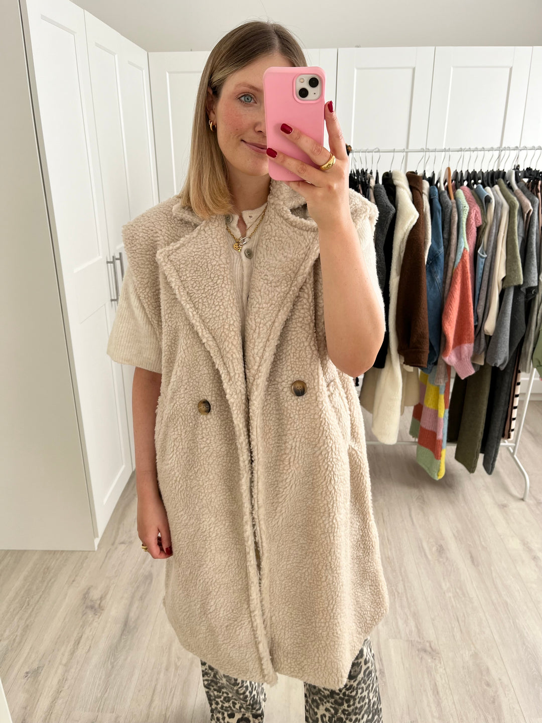 Mantel Lange Fell Weste Bershka Weste Lang Teddy Weste (lang)