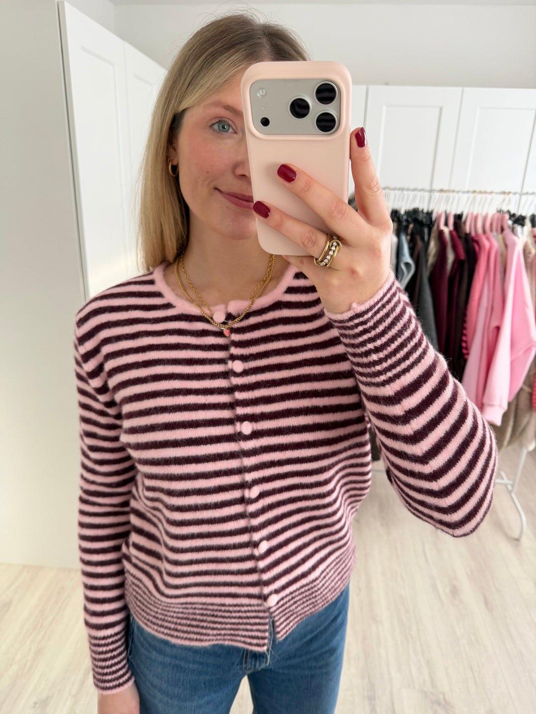 Supersoft Basic Striped Cardigan