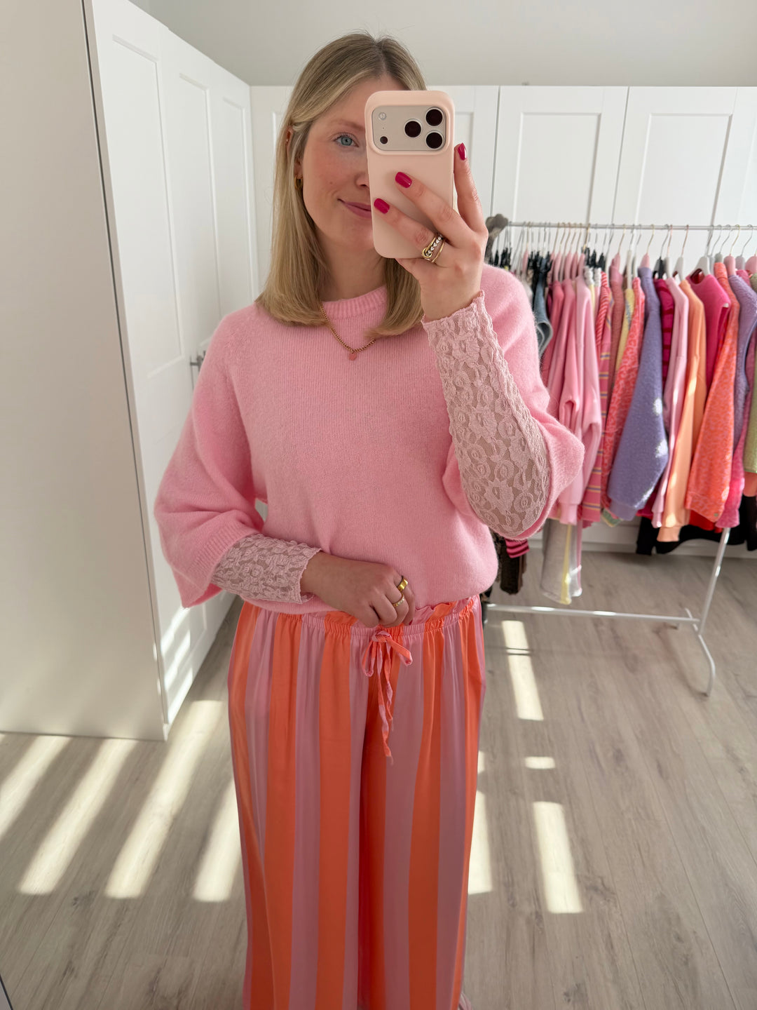 Shiny Bold Striped Hose