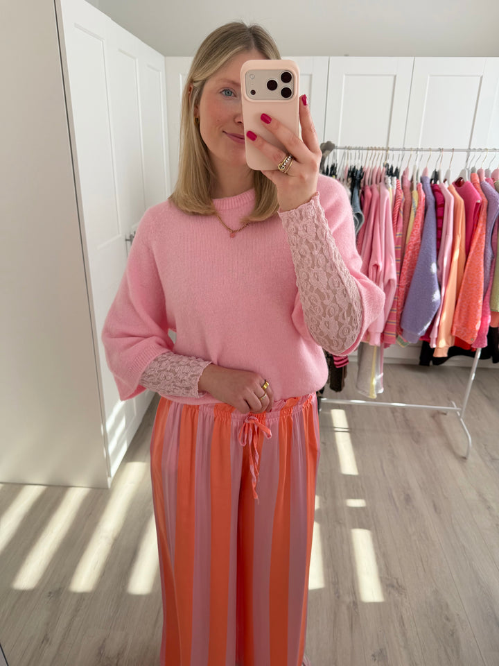 Shiny Bold Striped Hose