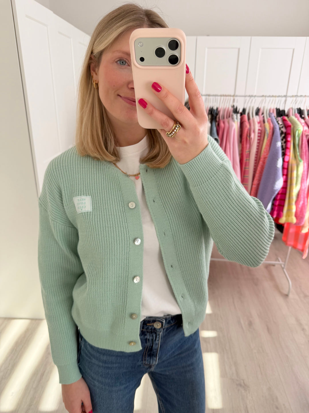 Self Love Club Ripped Cardigan