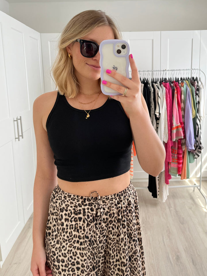 Crop Top Classy - Schwarz