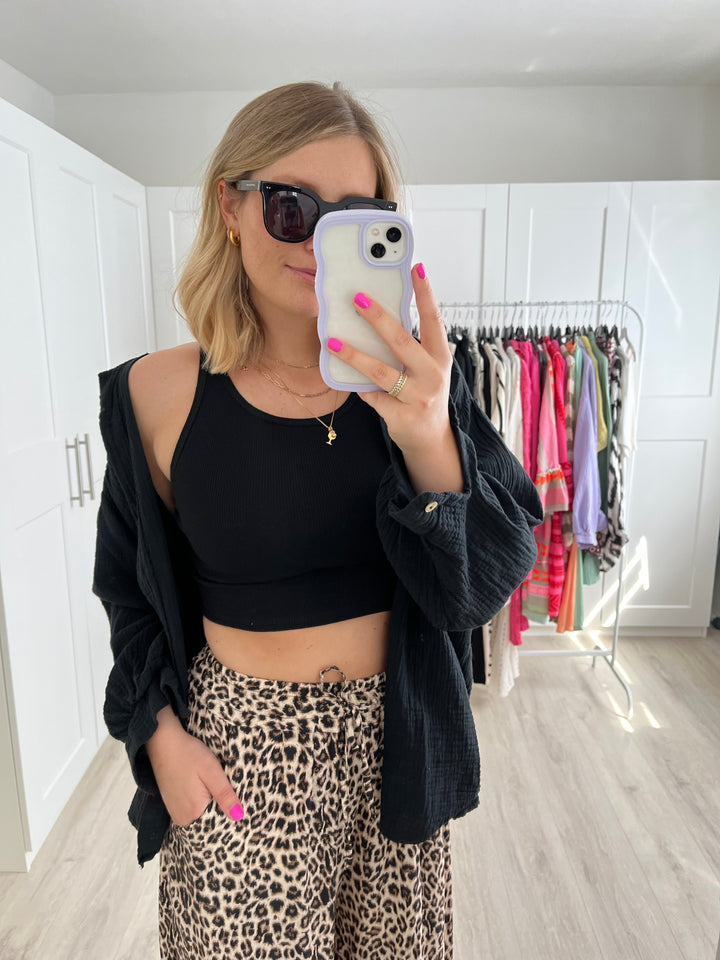 Crop Top Classy - Schwarz