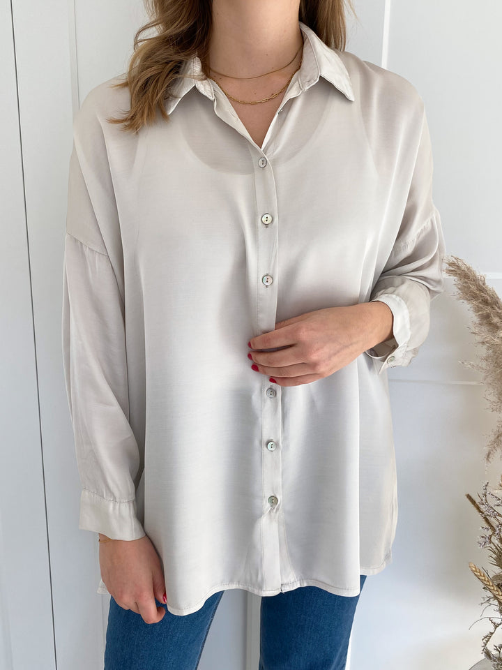 Bluse Shiny - Beige