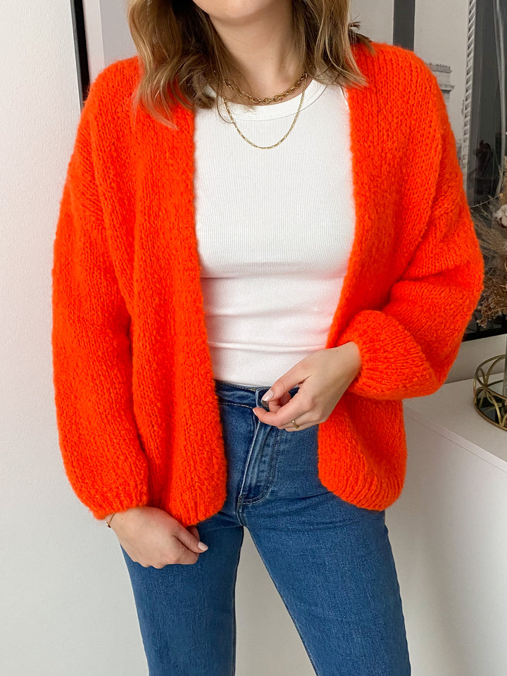 Cardigan Fancy Fringes - Orange