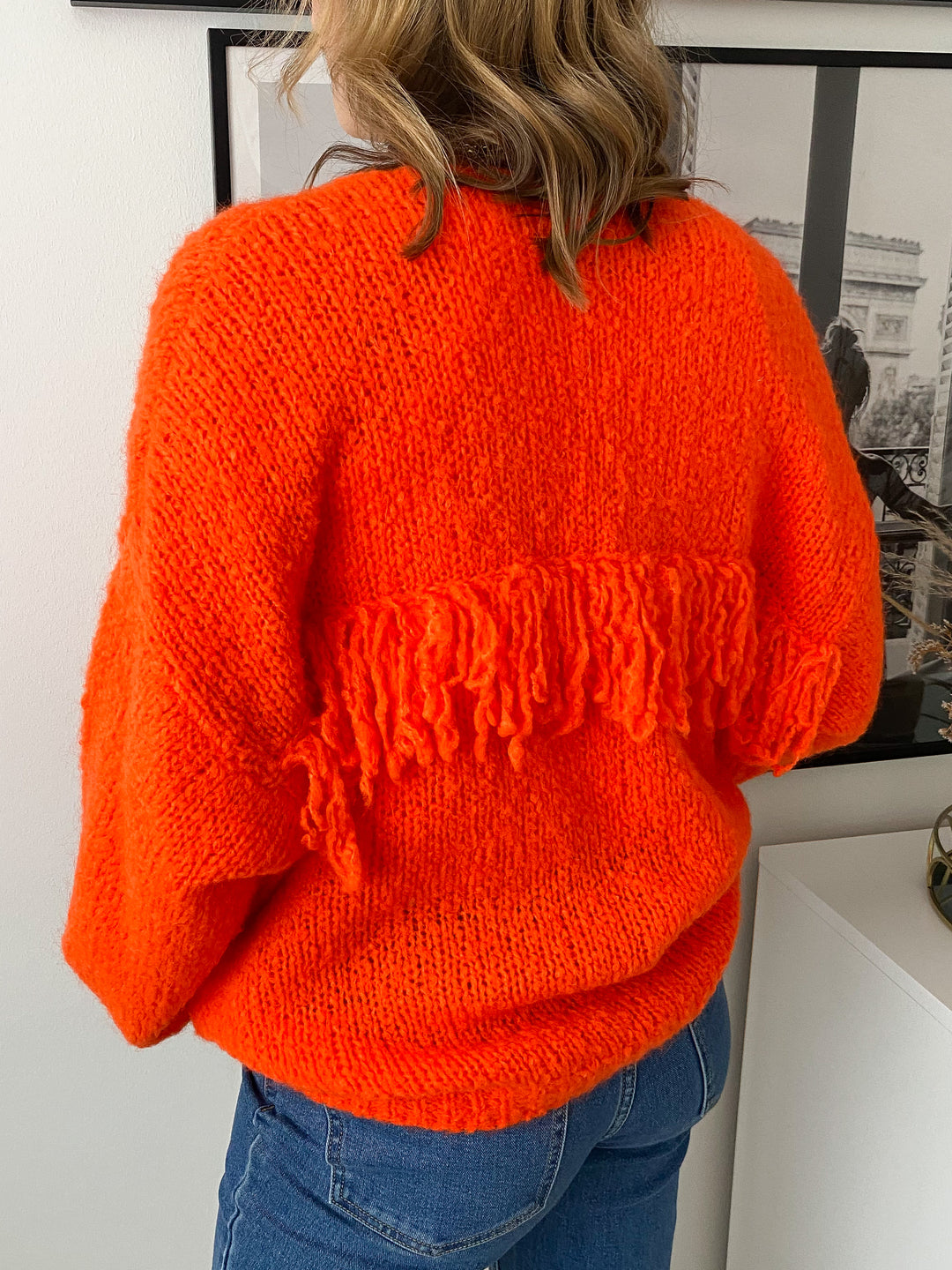 Cardigan Fancy Fringes - Orange