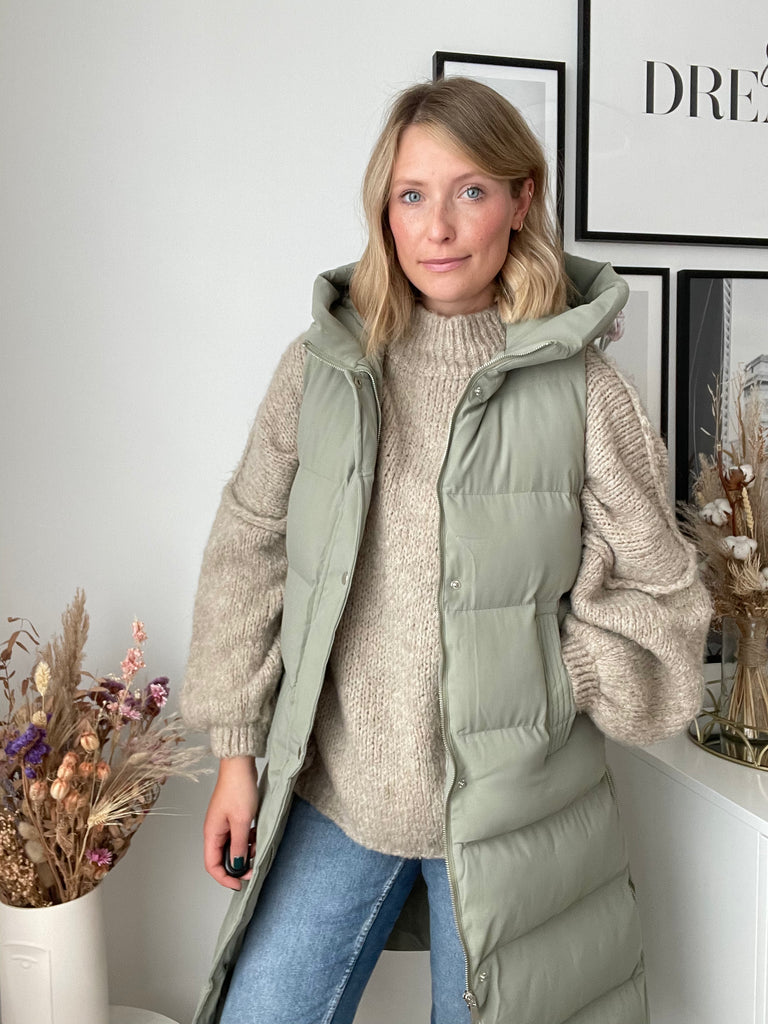 Steppweste Street Style Khaki1