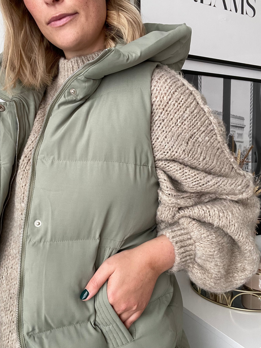 Steppweste Street Style - Khaki